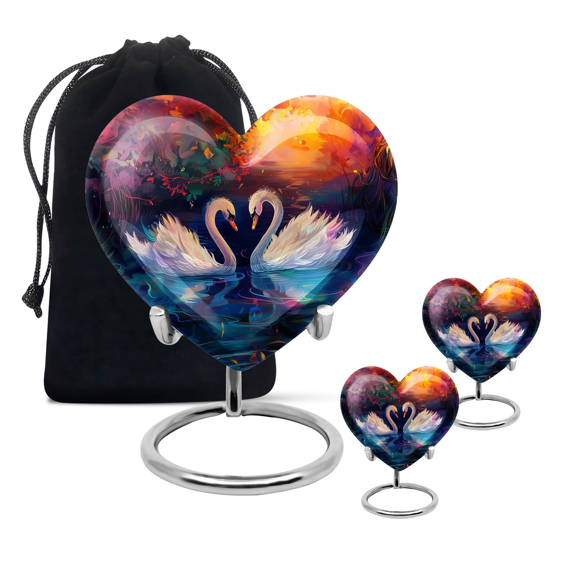 Sunset Swan Cremation Urn for Human Ashes - Urn For Men & Women