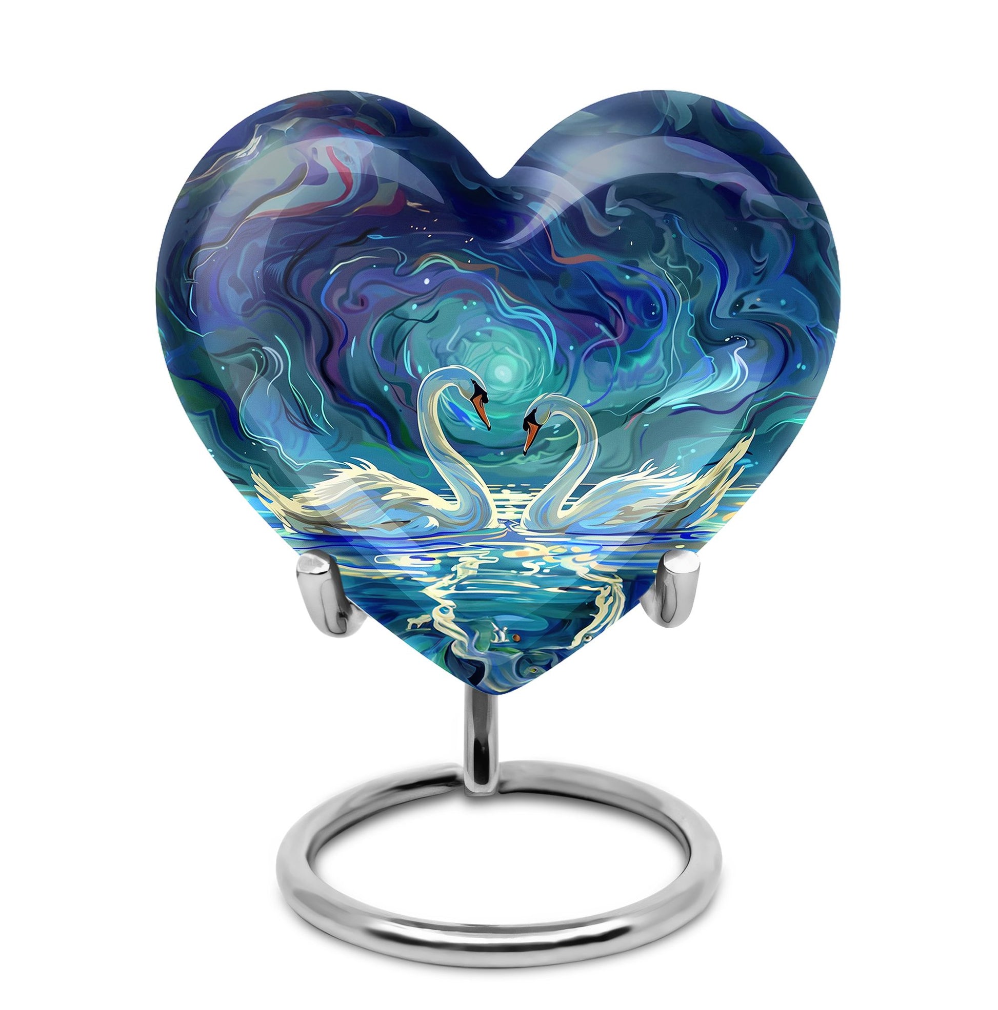 Swans Moonlight Cremation Urn for Human Ashes - Large Urn For Ashes