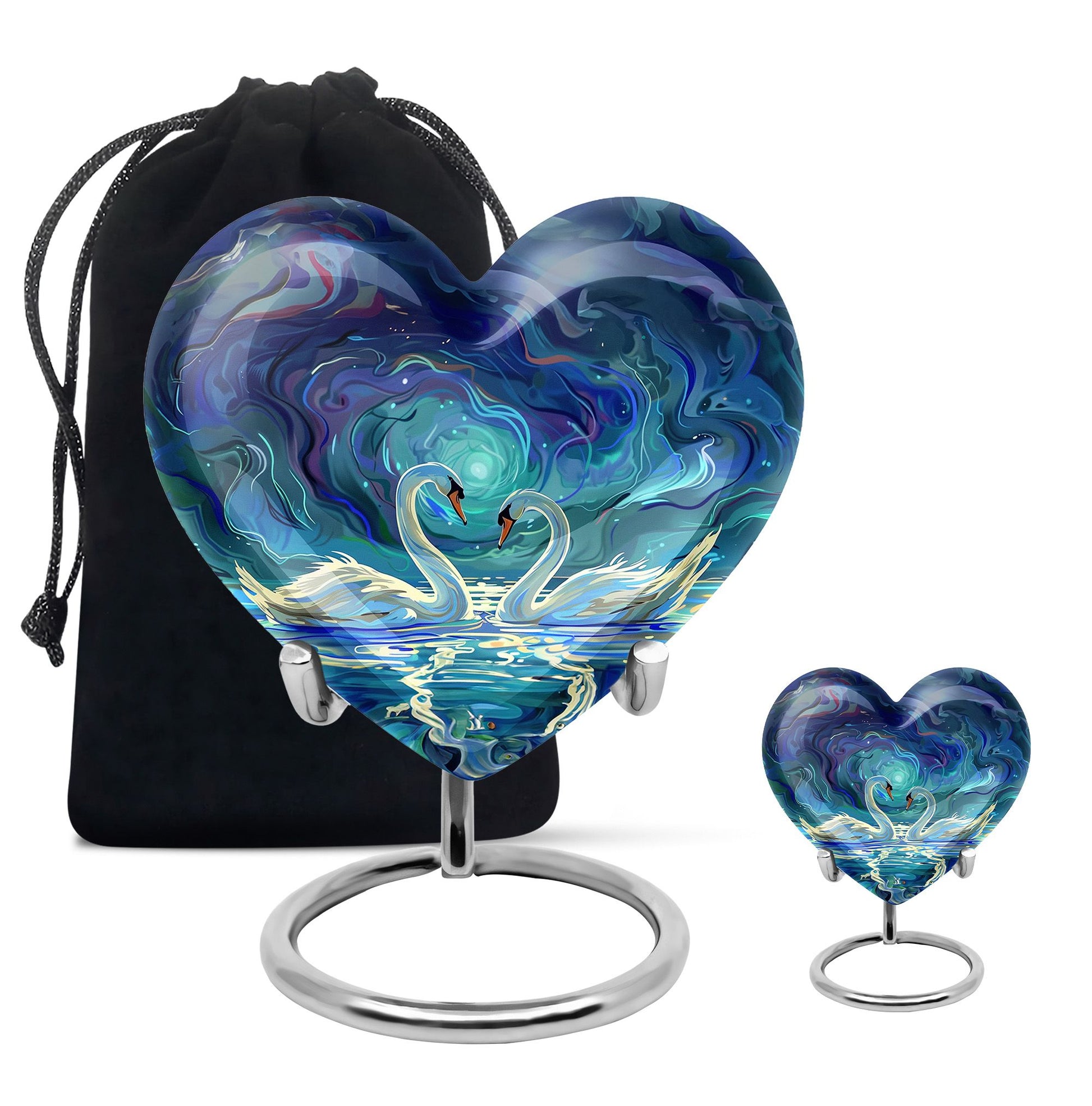 Swans Moonlight Cremation Urn for Human Ashes - Large Urn For Ashes