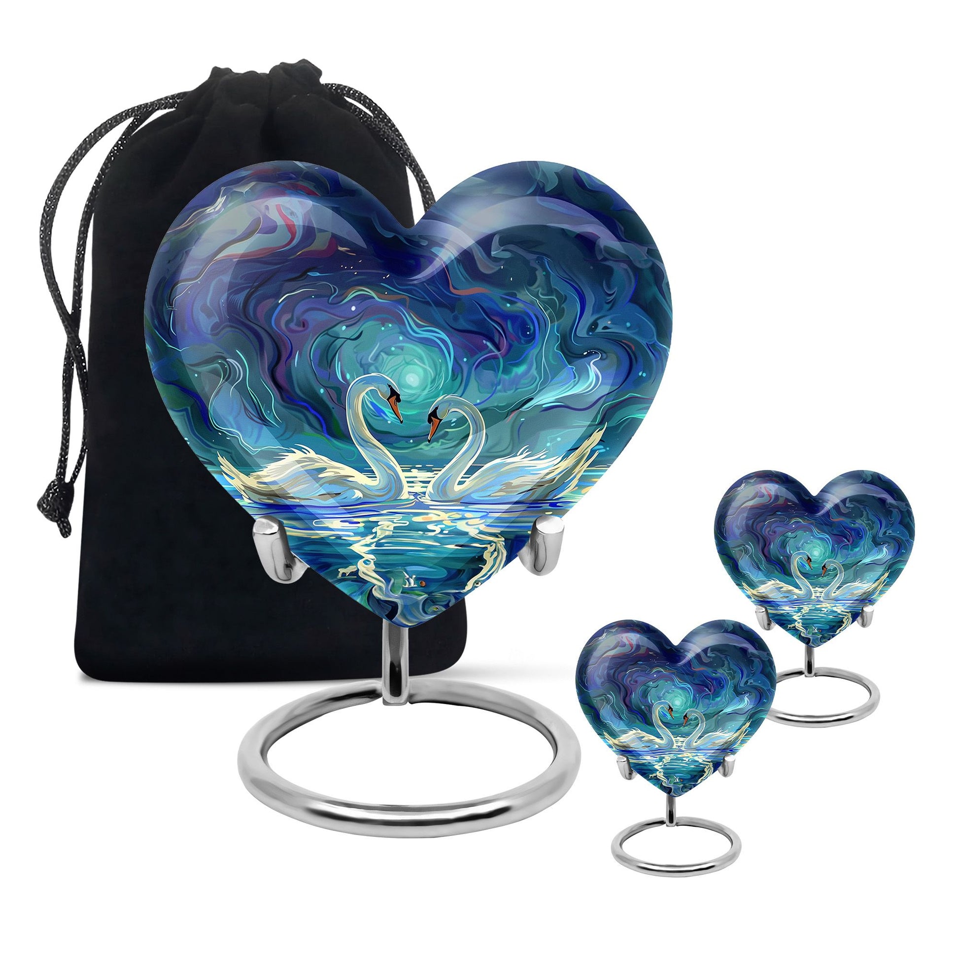 Swans Moonlight Cremation Urn for Human Ashes - Large Urn For Ashes