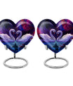 Dual Swan Cremation Urns For Human Ashes - Burial Urns For Adult