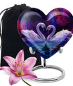 Dual Swan Cremation Urns For Human Ashes - Burial Urns For Adult