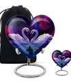 Dual Swan Cremation Urns For Human Ashes - Burial Urns For Adult