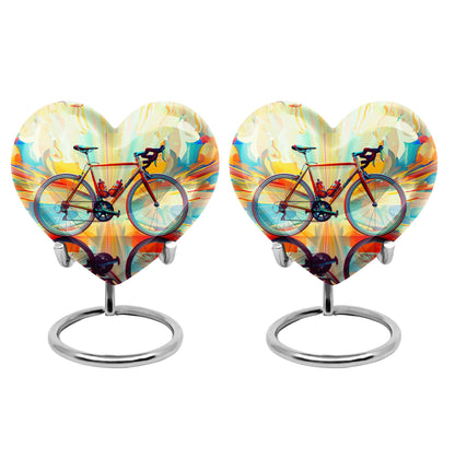 Heartfelt Bicycle Memorial Urn for Cyclists Keepsake Human Ashes Urn
