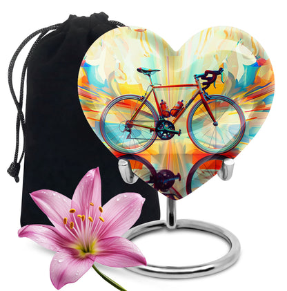 Heartfelt Bicycle Memorial Urn for Cyclists Keepsake Human Ashes Urn