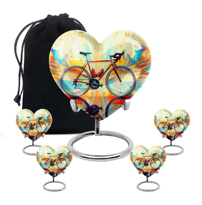 Heartfelt Bicycle Memorial Urn for Cyclists Keepsake Human Ashes Urn