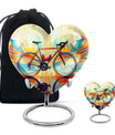 Teal Bicycle Cremation Urns For Human Ashes - Funeral Urns For Adult