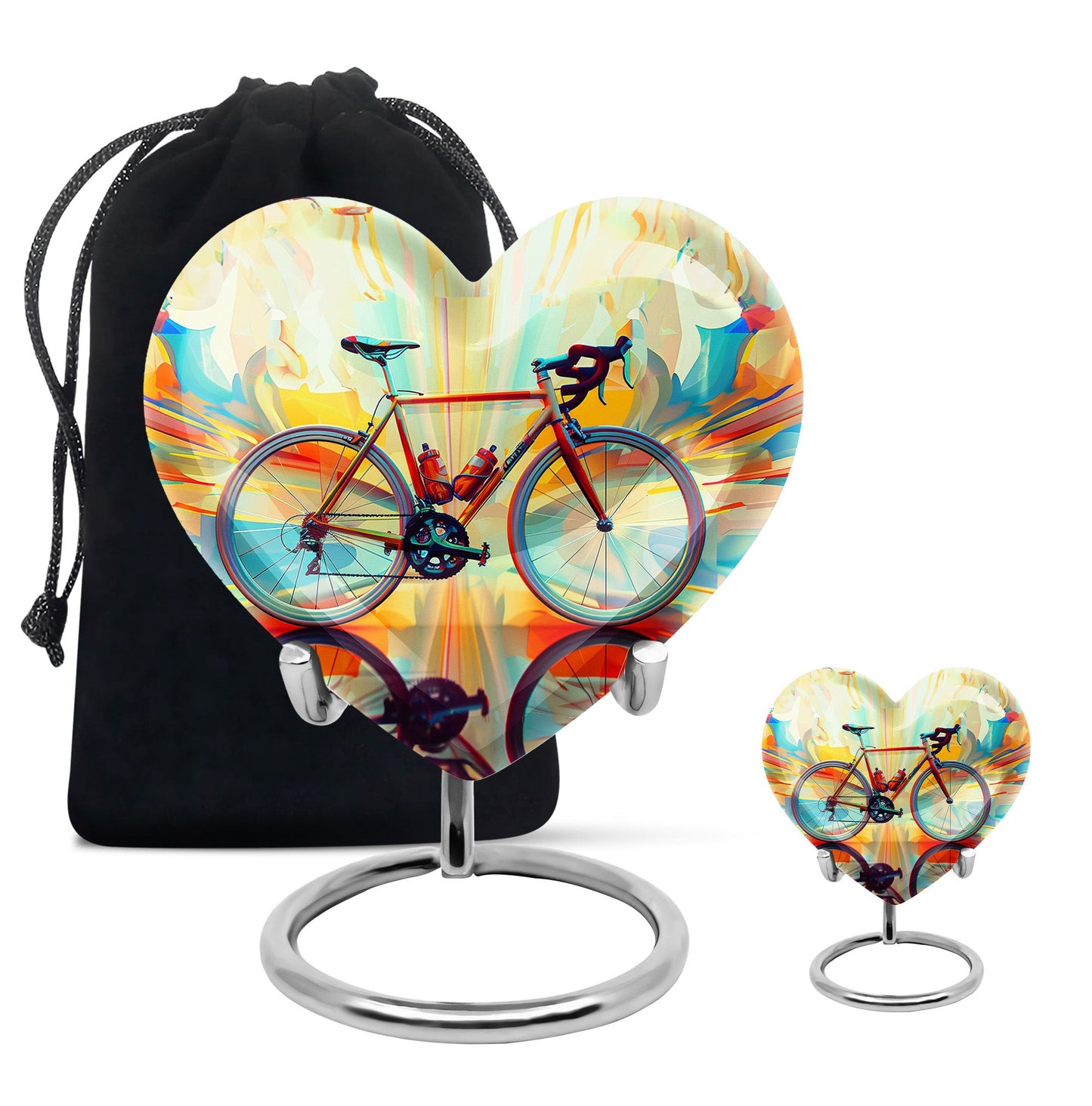 Heartfelt Bicycle Memorial Urn for Cyclists Keepsake Human Ashes Urn