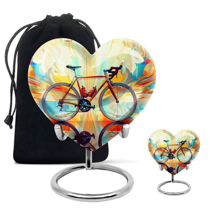 Heartfelt Bicycle Memorial Urn for Cyclists Keepsake Human Ashes Urn