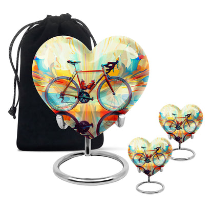 Heartfelt Bicycle Memorial Urn for Cyclists Keepsake Human Ashes Urn