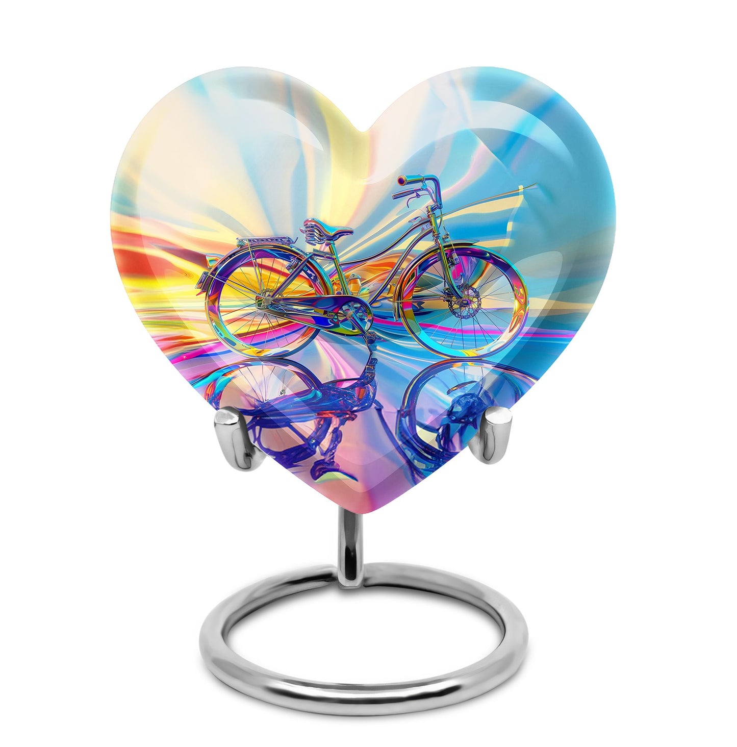 Personalized Bicycle Keepsake Urn for Human Ashes - 10-inch, 200 cu in - Yatskia