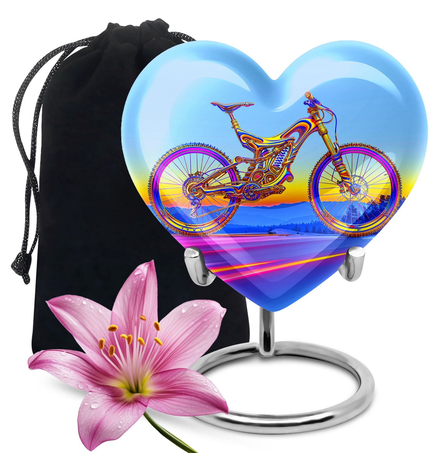 Personalized Bicycle Cremation Urn for Adult - 10-inch, 200 cu in - Yatskia