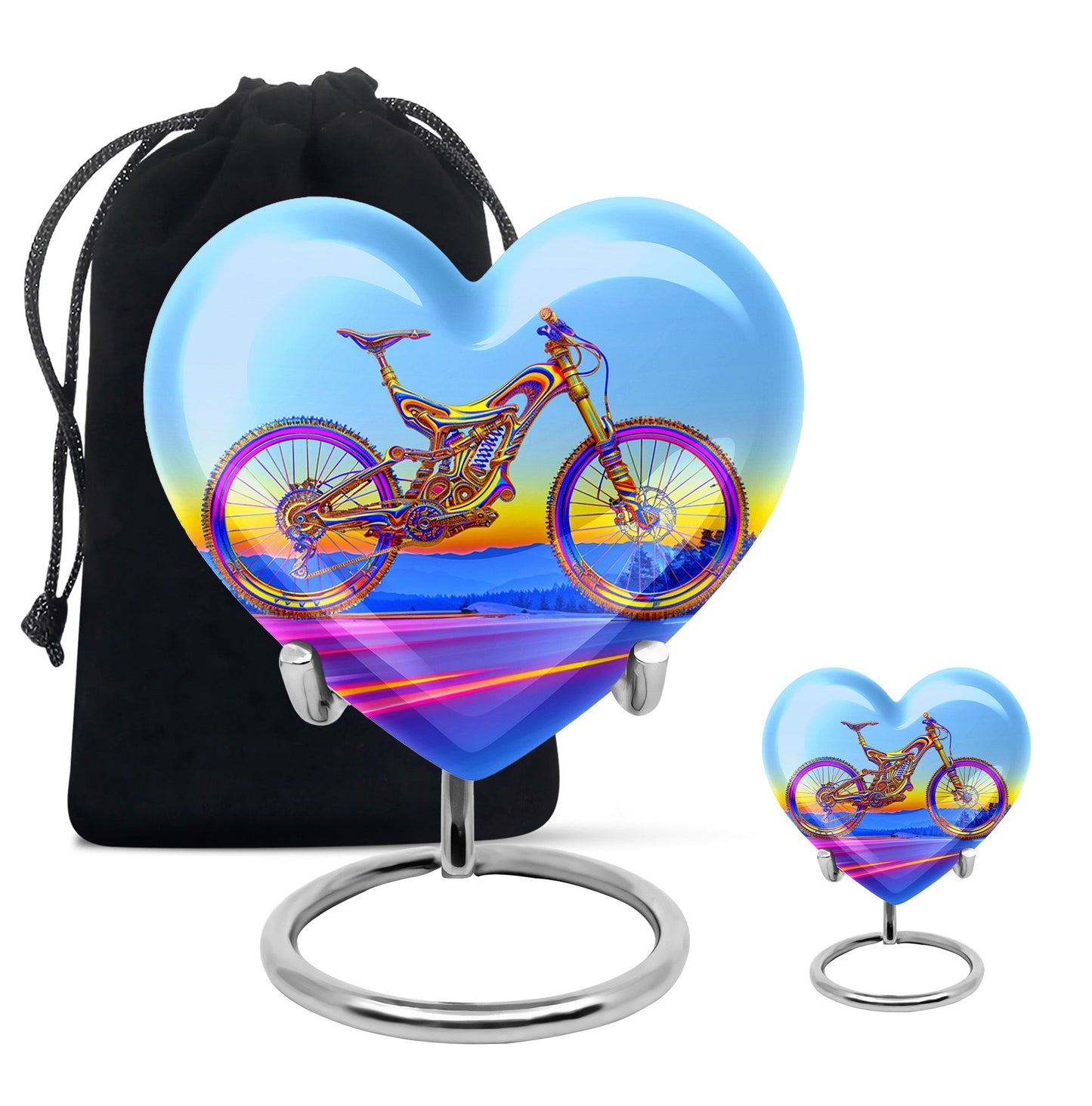 Personalized Bicycle Cremation Urn for Adult - 10-inch, 200 cu in - Yatskia