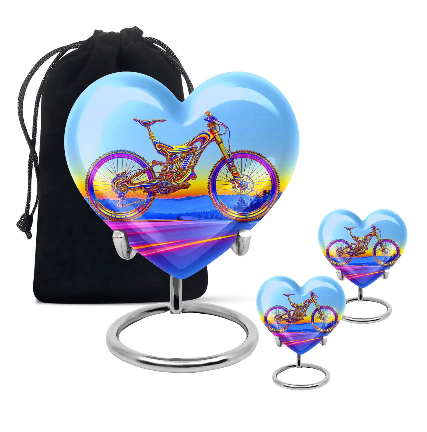 Personalized Bicycle Cremation Urn for Adult - 10-inch, 200 cu in - Yatskia
