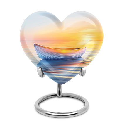 Personalized Sunset Cremation Urn for Adults - 10-inch, 200 cu in - Yatskia