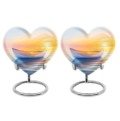 Personalized Sunset Cremation Urn for Adults - 10-inch, 200 cu in - Yatskia
