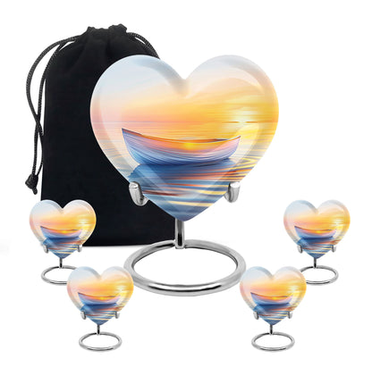 Personalized Sunset Cremation Urn for Adults - 10-inch, 200 cu in - Yatskia