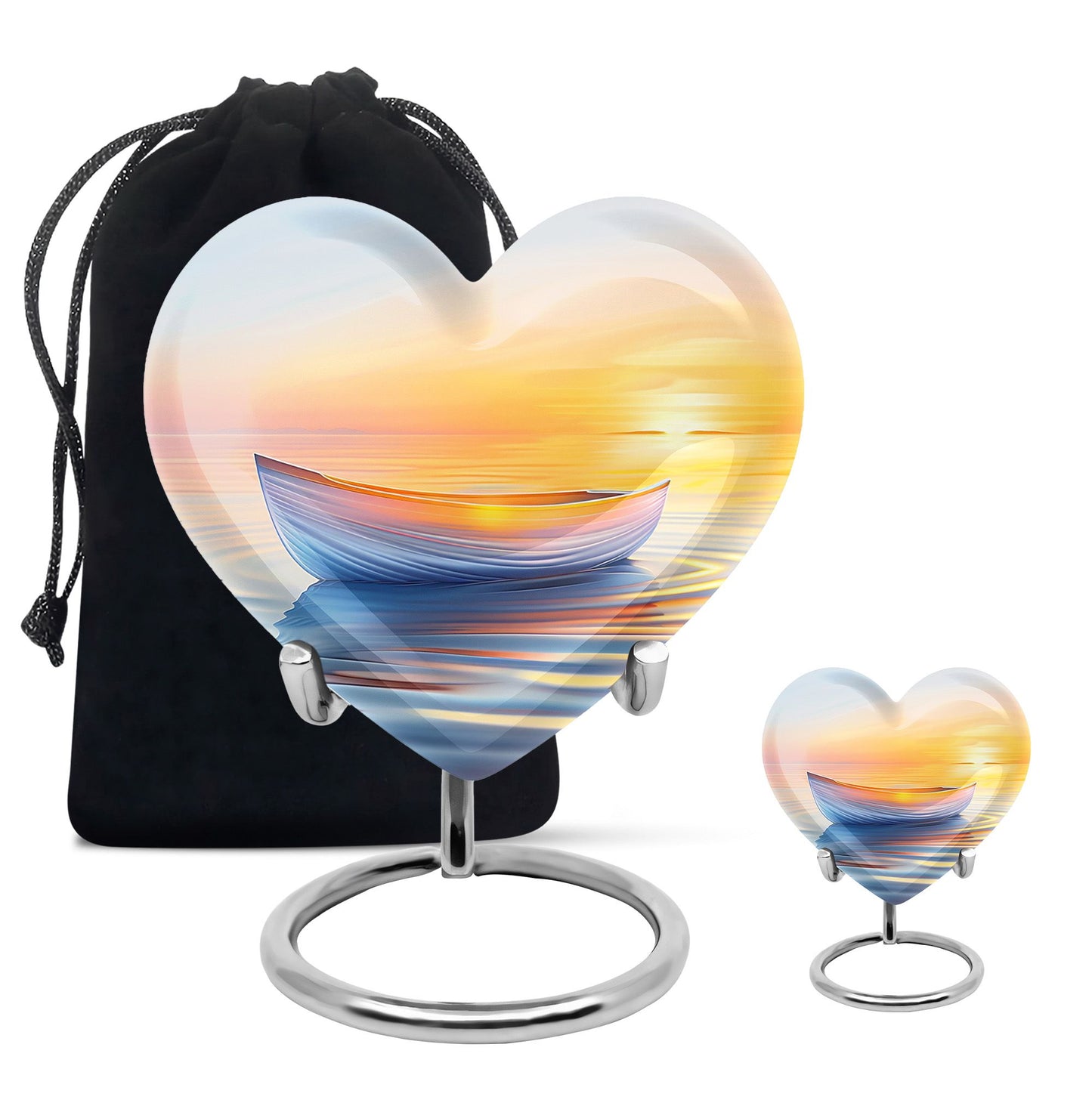 Personalized Sunset Cremation Urn for Adults - 10-inch, 200 cu in - Yatskia