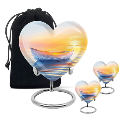 Personalized Sunset Cremation Urn for Adults - 10-inch, 200 cu in - Yatskia