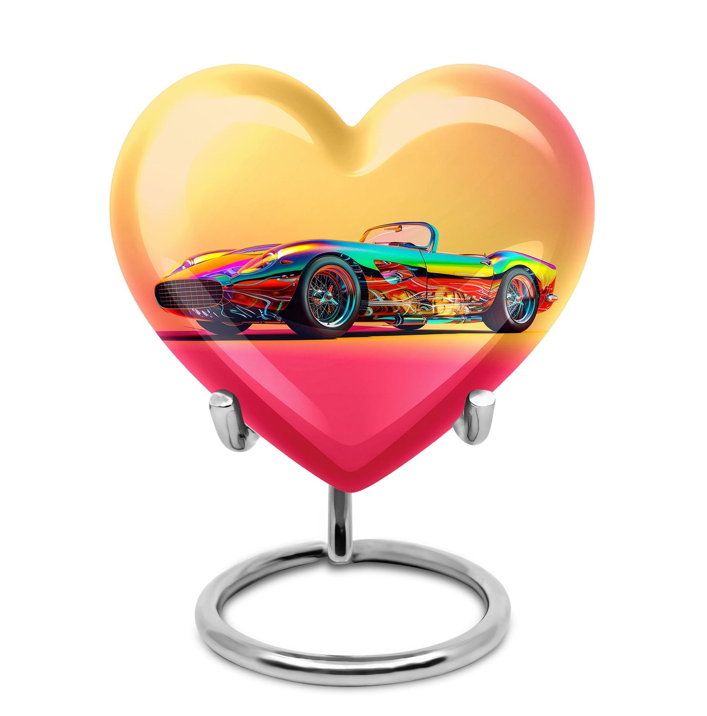 Colorful Personalized Car Cremation Urn for Dad - 10-inch, 200 cu in - Yatskia