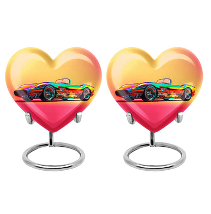 Colorful Personalized Car Cremation Urn for Dad - 10-inch, 200 cu in - Yatskia