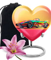Colorful Race Car Cremation Urn - Decorative Funeral Urns For Dad Ashes