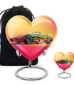 Colorful Race Car Cremation Urn - Decorative Funeral Urns For Dad Ashes