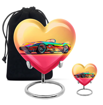 Colorful Personalized Car Cremation Urn for Dad - 10-inch, 200 cu in - Yatskia