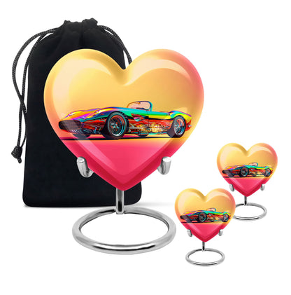 Colorful Personalized Car Cremation Urn for Dad - 10-inch, 200 cu in - Yatskia
