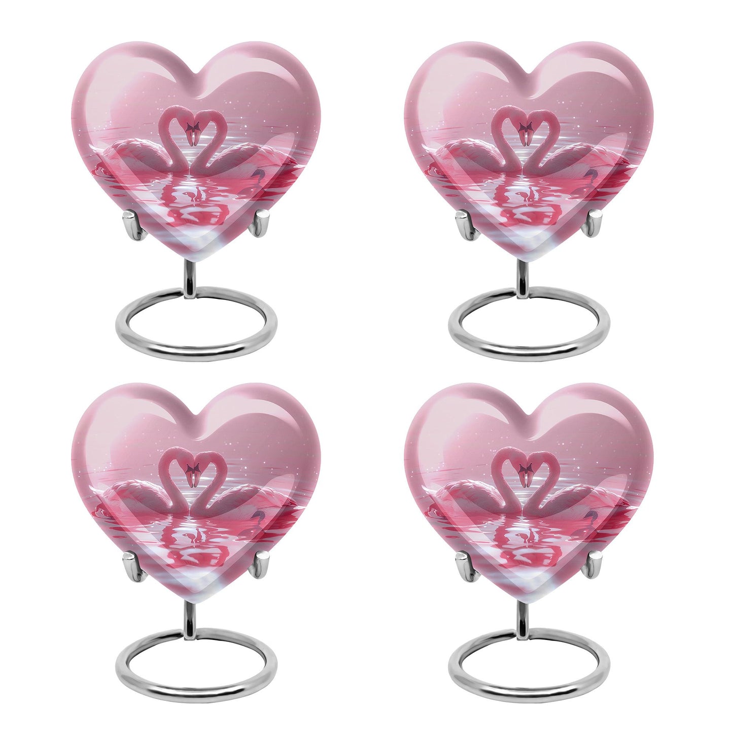 Pink Personalized Bird Memorial Urn for Human Ashes - 10-inch, 200 cu in - Yatskia