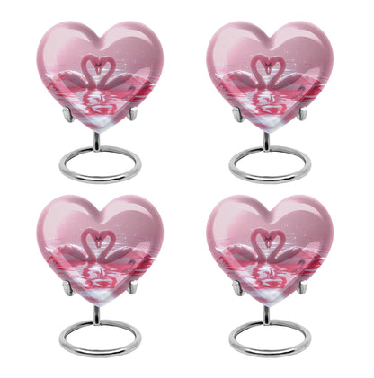 Pink Personalized Bird Memorial Urn for Human Ashes - 10-inch, 200 cu in - Yatskia