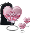 Pink Couple Swan Urn for Ashes – Beautiful Love-Themed Memorial Urn