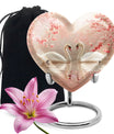 Swan and Cherry Blossom Cremation Urn – Elegant Memorial for Ashes