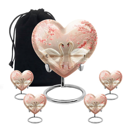 Personalized Swan Cremation Urn for Human Ashes - 10-inch, 200 cu in - Yatskia