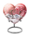 Elegant White Swan Urn – Pink Cherry Blossom Design For Human Ashes