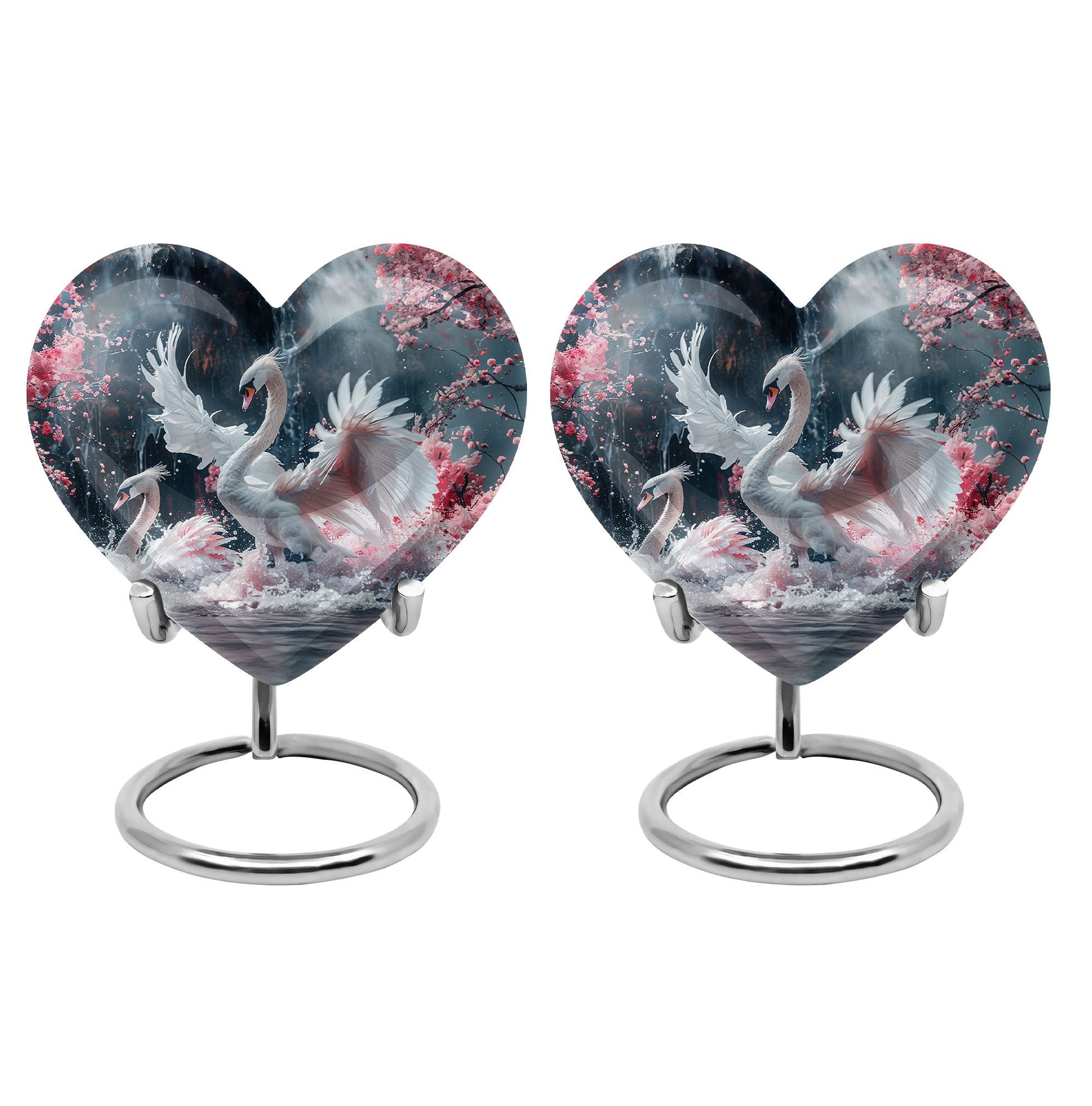 White Swan Funeral Urn - Large Urns For Human Ashes Adult Female