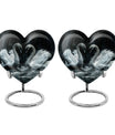 Double Swan Cremation Urns For Human Ashes - Memorial Urn for Mom and Dad