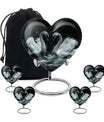Double Swan Cremation Urns For Human Ashes - Memorial Urn for Mom and Dad
