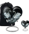 Double Swan Cremation Urns For Human Ashes - Memorial Urn for Mom and Dad