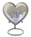 Duo Swan Keepsake Cremation Urn For Human Ashes - Mini Urns For Ashes