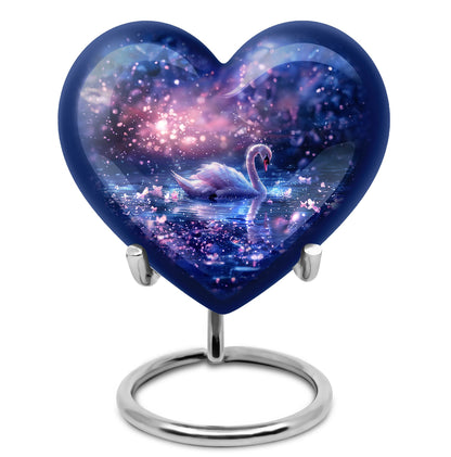 Purple Personalized Bird Cremation Urn for Human Ashes - 10-inch, 200 cu in - Yatskia