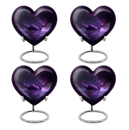 Purple Personalized Bird Cremation Urn for Human Ashes - 10-inch, 200 cu in - Yatskia