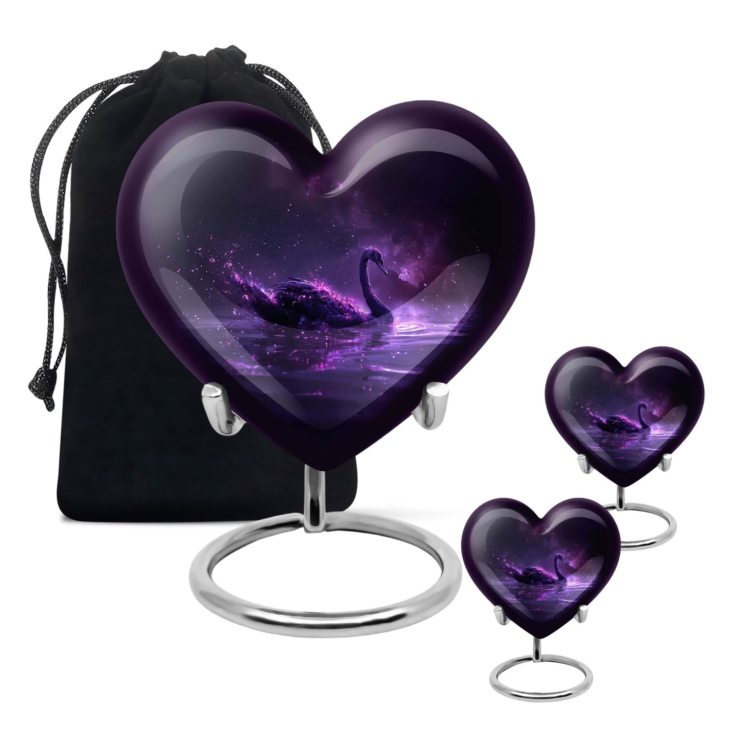 Purple Personalized Bird Cremation Urn for Human Ashes - 10-inch, 200 cu in - Yatskia