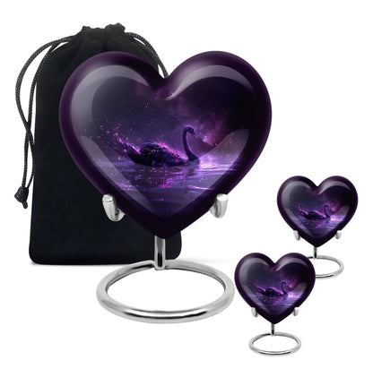 Purple Personalized Bird Cremation Urn for Human Ashes - 10-inch, 200 cu in - Yatskia