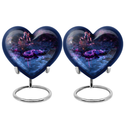 Purple Personalized Snake Cremation Urn for Adults - 10-inch, 200 cu in - Yatskia