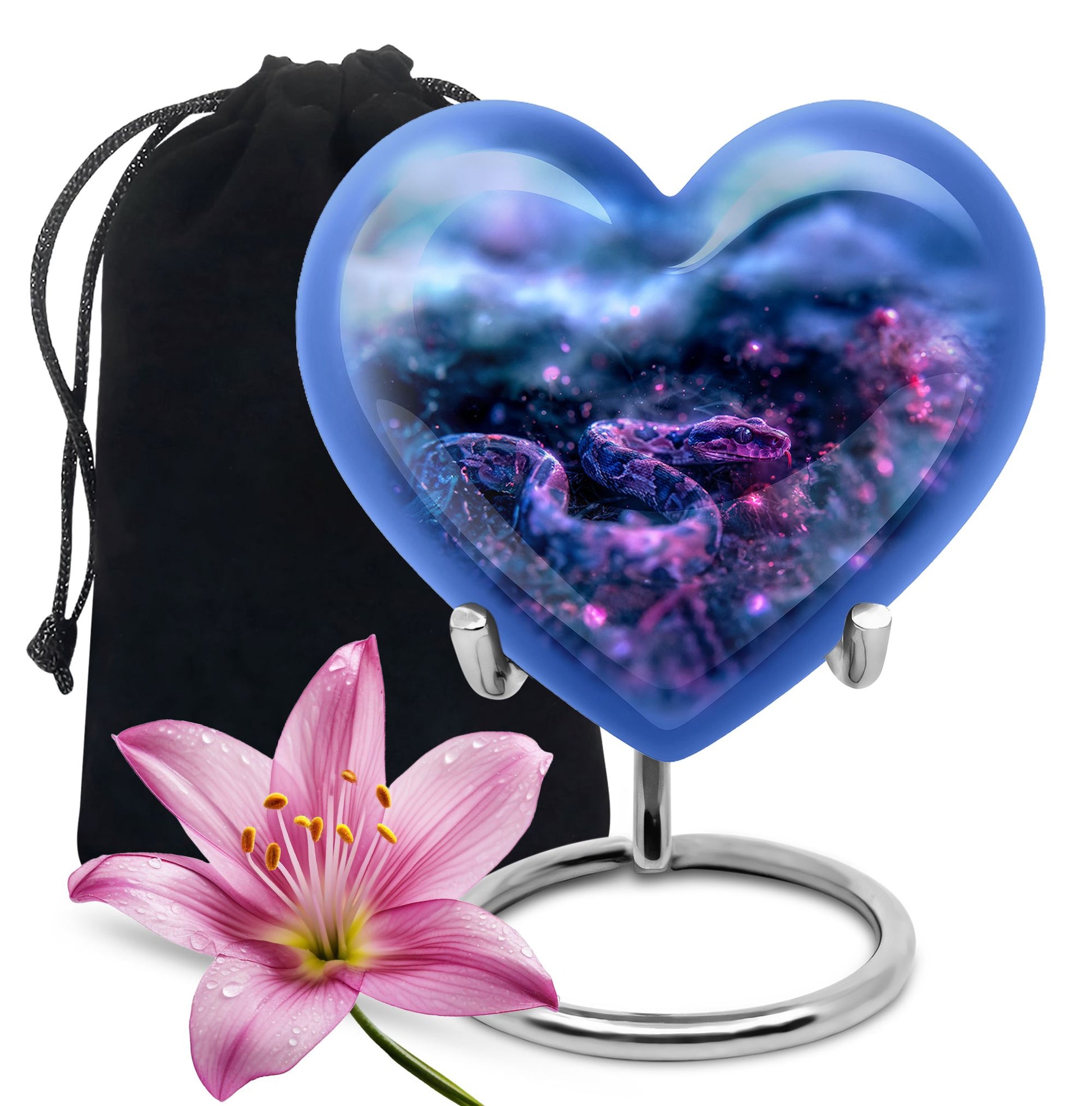 Mystic Blue Snake Cremation Urns For Human Ashes - Funeral Urns For Ashes