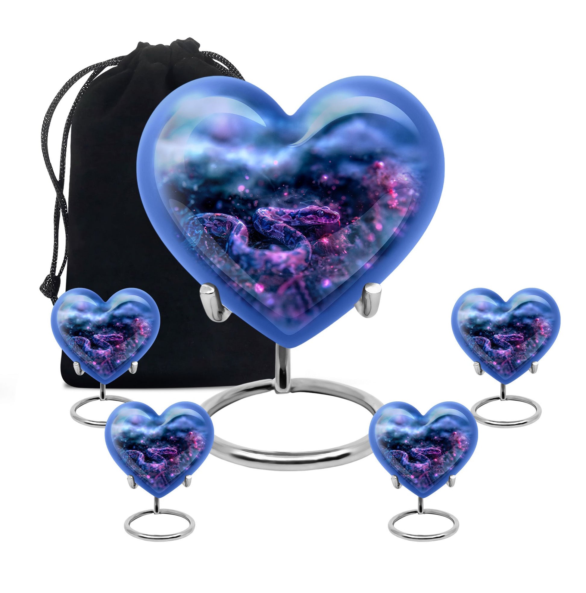 Mystic Blue Snake Cremation Urns For Human Ashes - Funeral Urns For Ashes