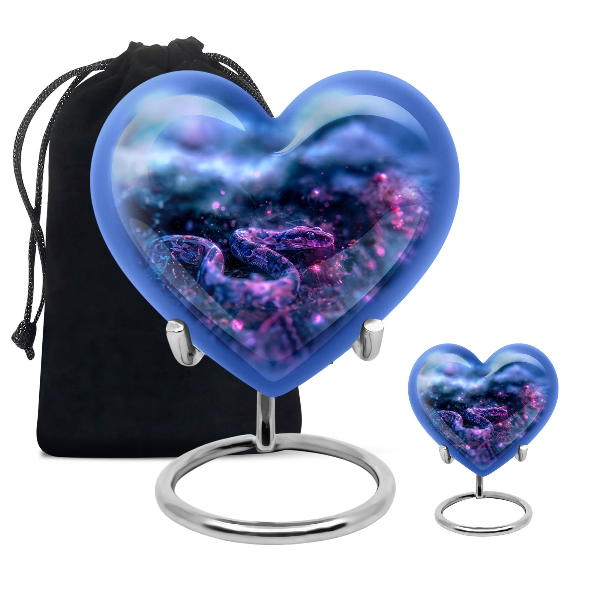 Mystic Blue Snake Cremation Urns For Human Ashes - Funeral Urns For Ashes