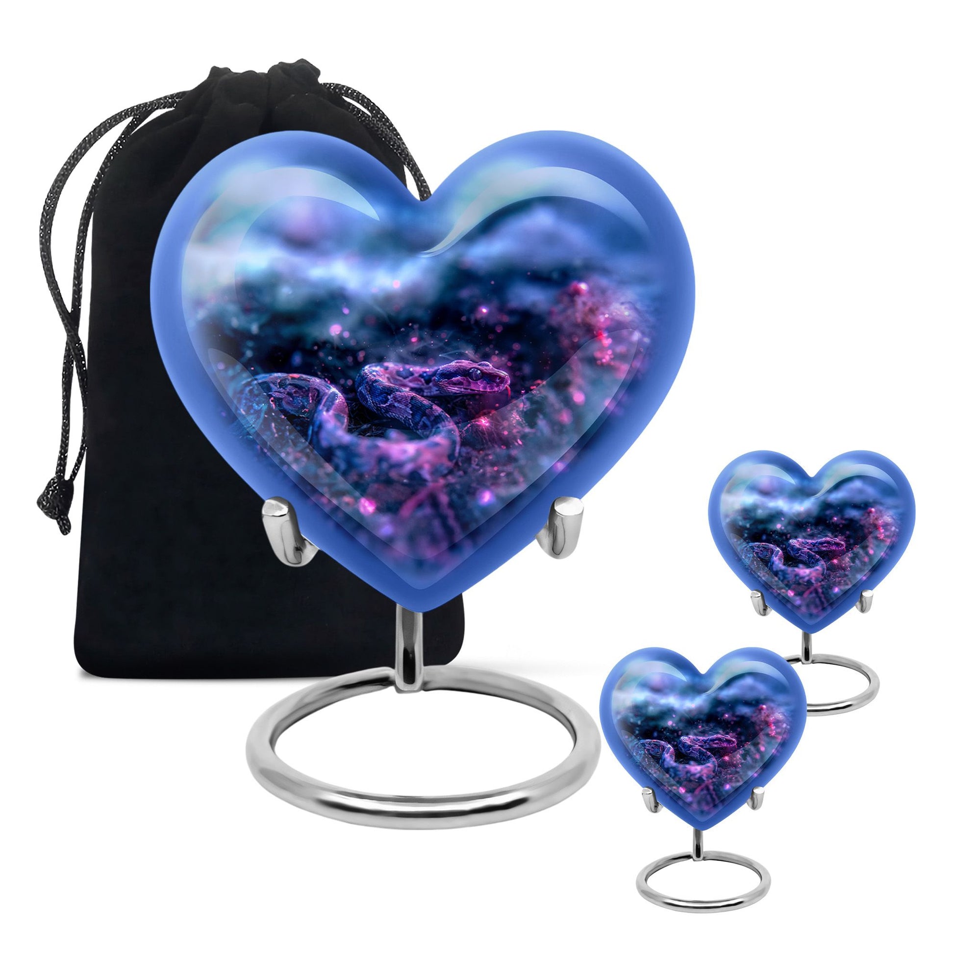 Mystic Blue Snake Cremation Urns For Human Ashes - Funeral Urns For Ashes