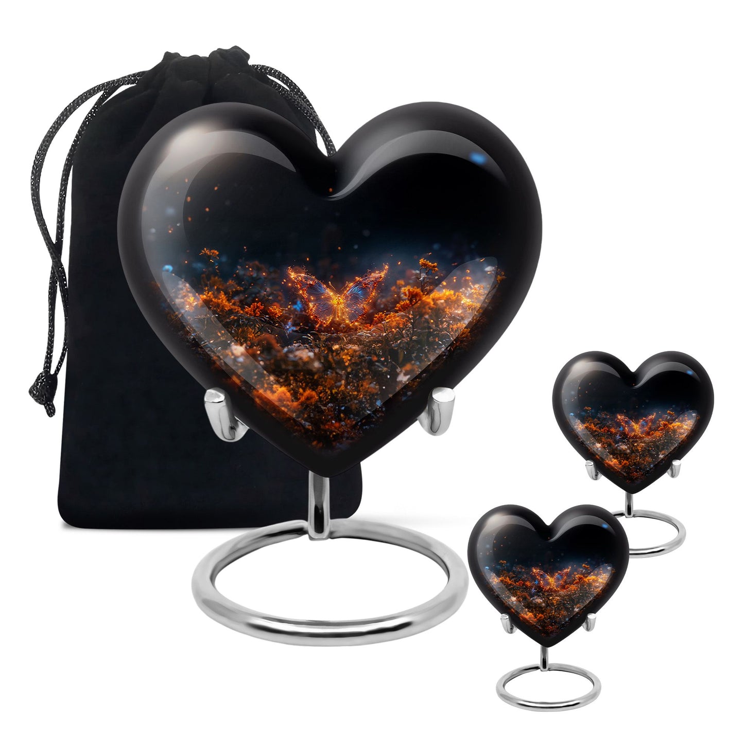 Personalized Butterfly Cremation Urn for Mom - 10-inch, 200 cu in - Yatskia